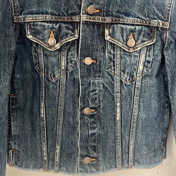 Vince Blue Raw Edge Jean Jacket size XS - Picture 3 of 7